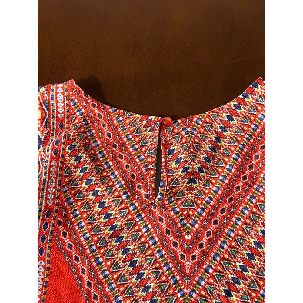 Women's open shoulder blouse super cute vibrant colors size medium‎ - Picture 6 of 6